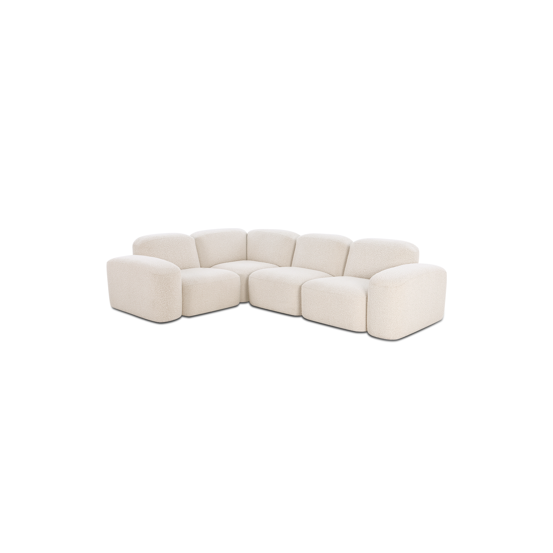 Muse 4 Piece Modular Sofa - [ Bronte Whipped Cream ]