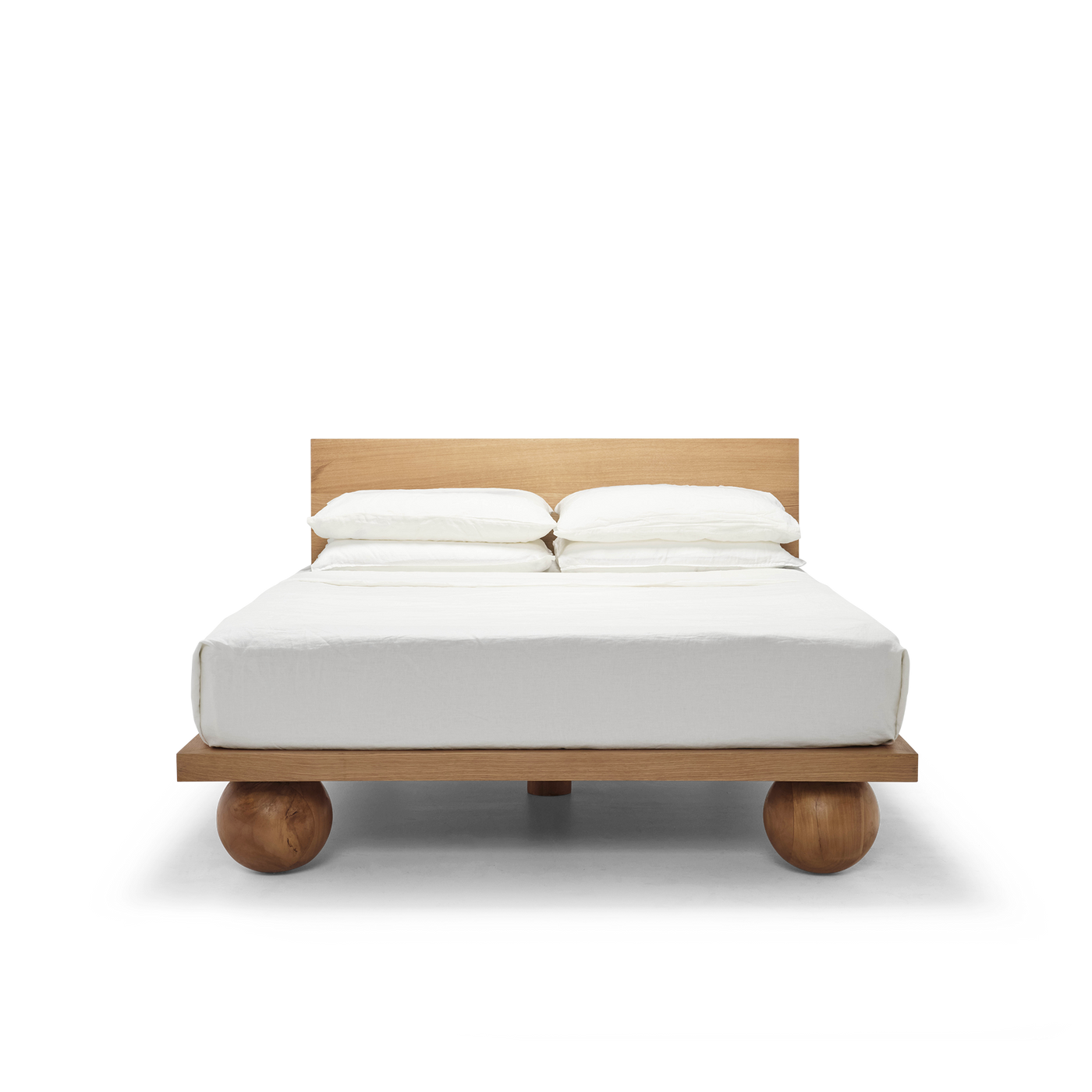 Yoko Queen Bed - [ Oak ]