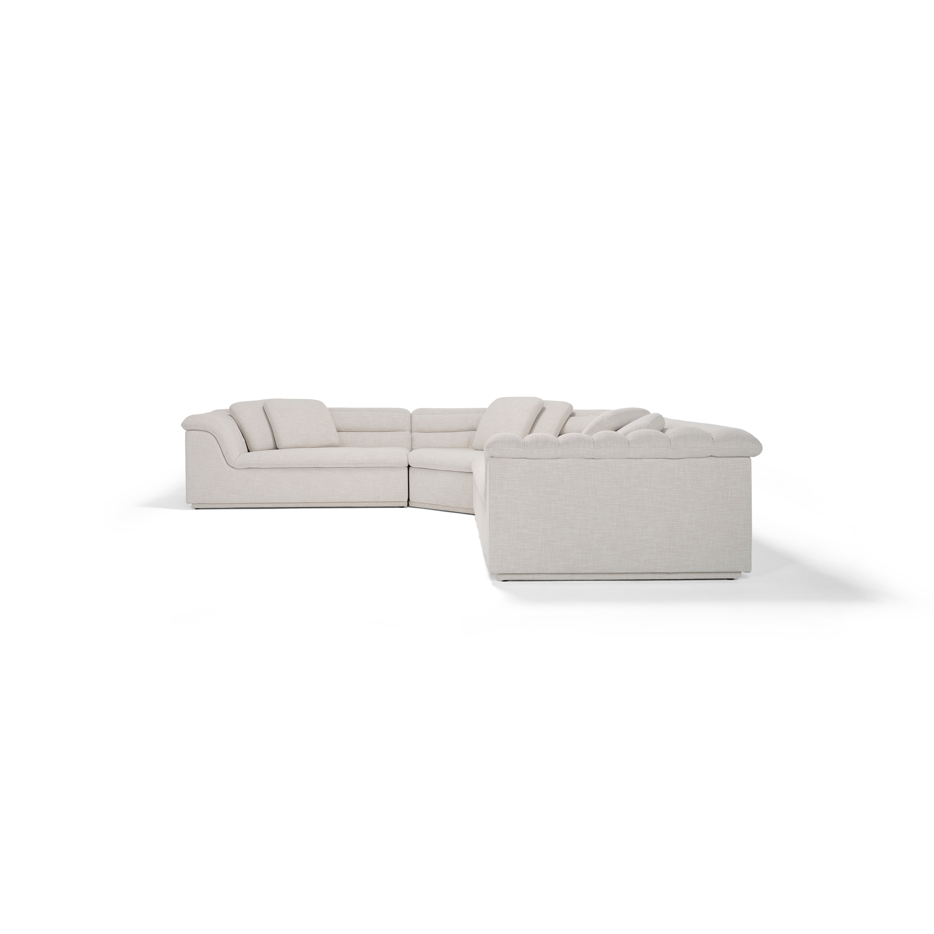 Float 4 Piece Modular Sofa - [ Byron Oyster ]