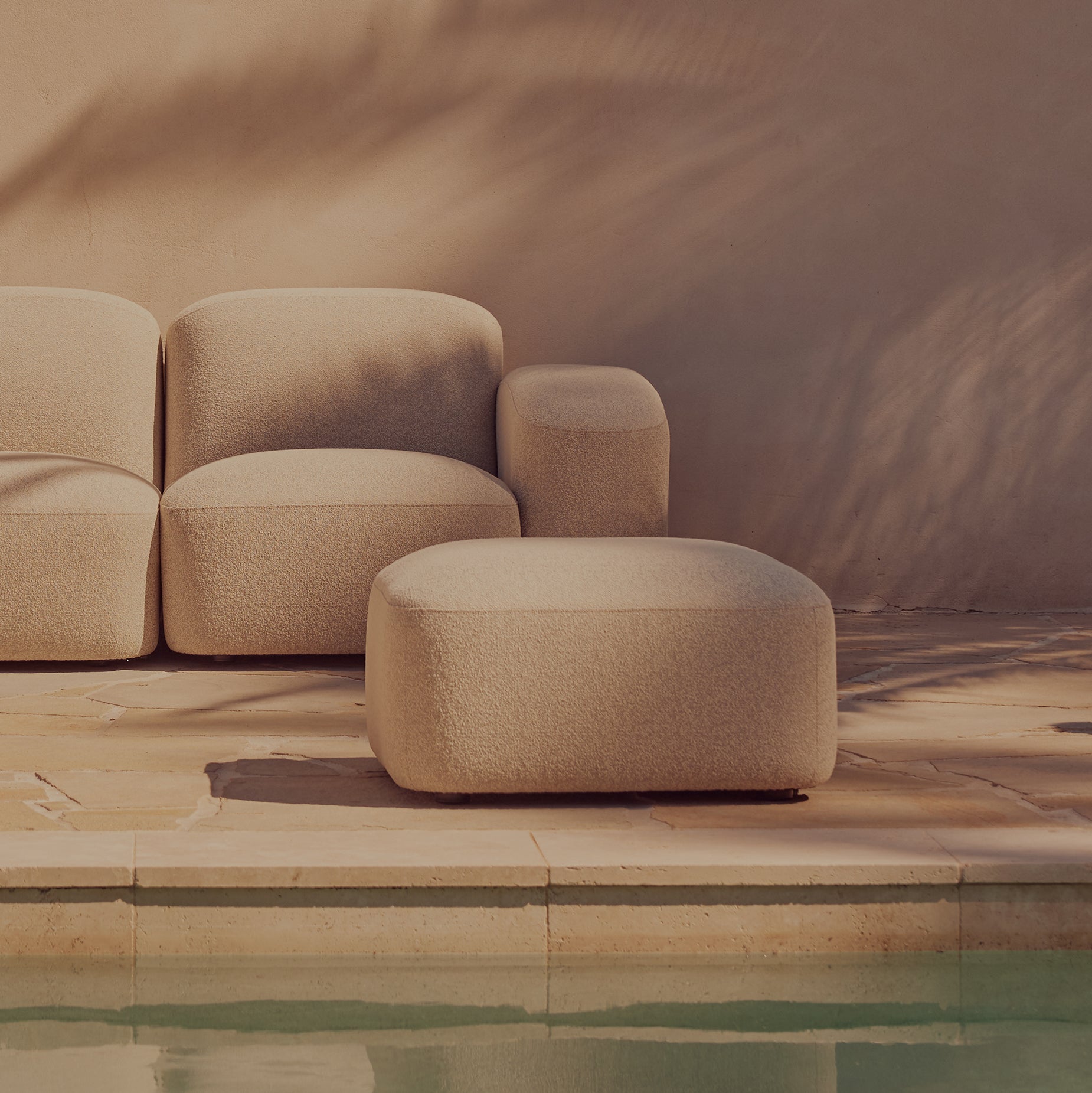 Muse Outdoor Ottoman - [ Collaroy Static ]