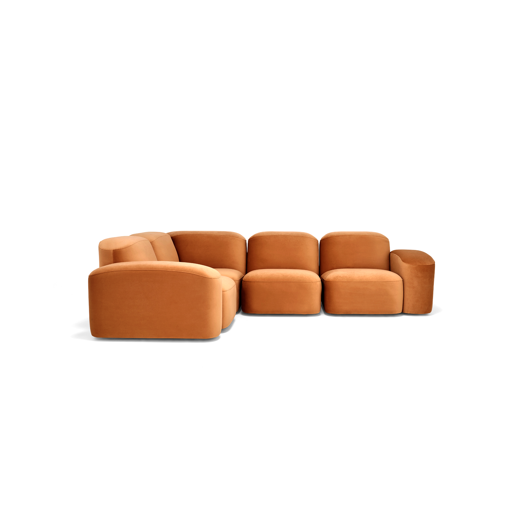 Muse 4 Piece Modular Sofa - [ Malibu Caramel ]
