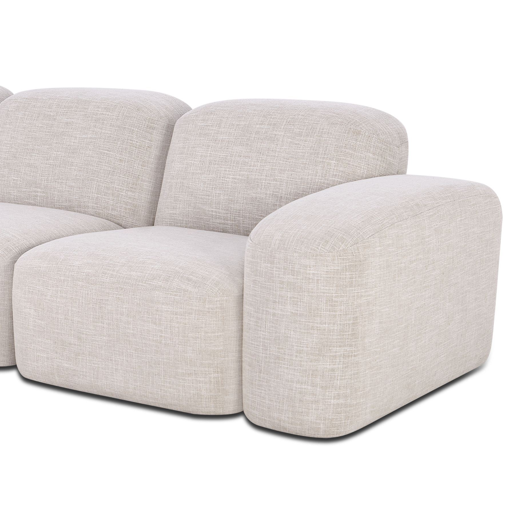 Muse 4 Piece Modular Sofa - [ Byron Oyster ]