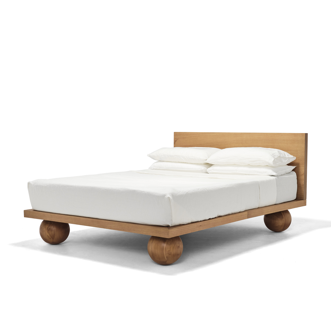 Yoko Queen Bed - [ Oak ]