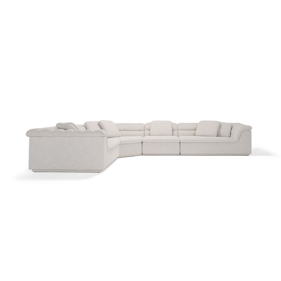 Float 4 Piece Modular Sofa - [ Byron Oyster ]
