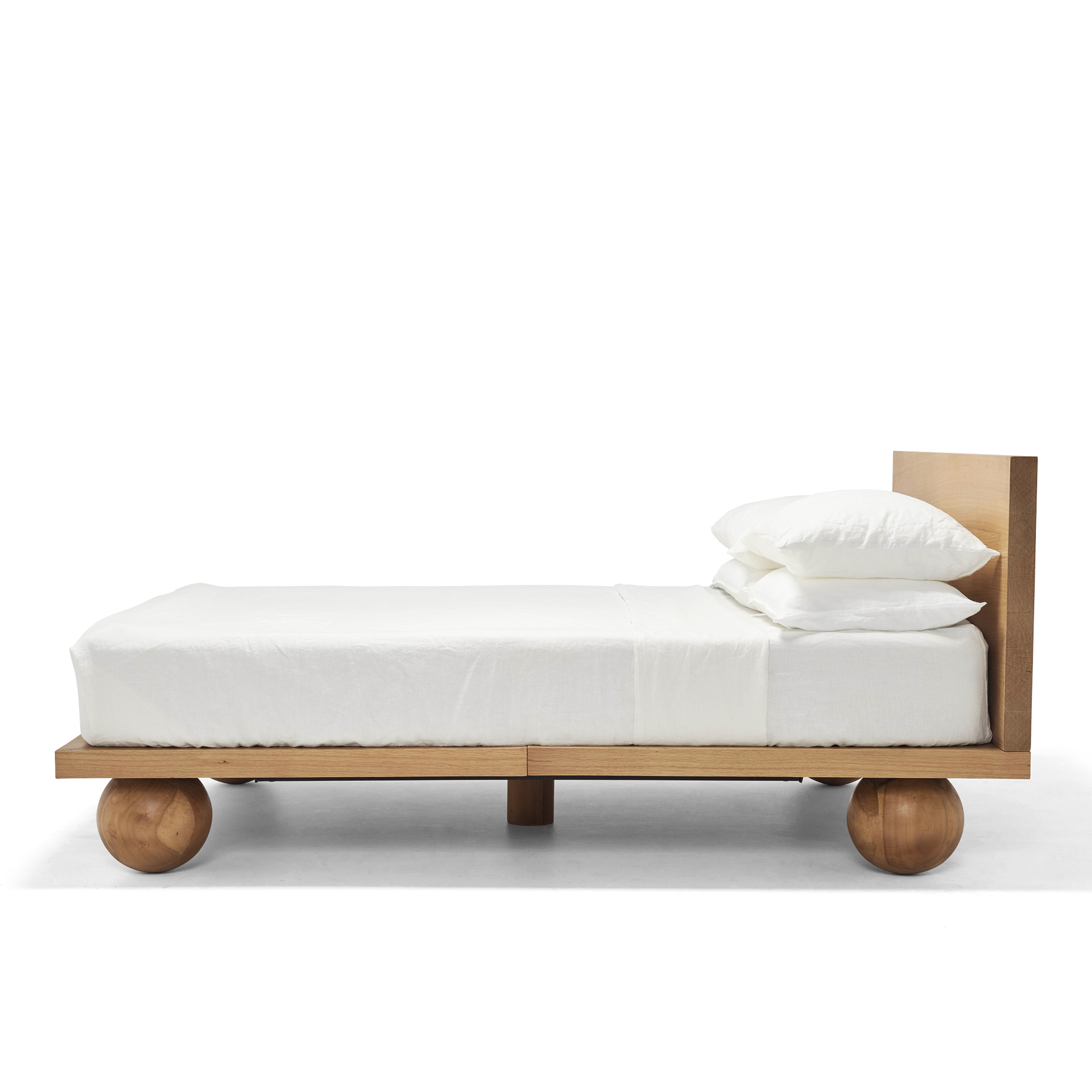 Yoko Queen Bed - [ Oak ]