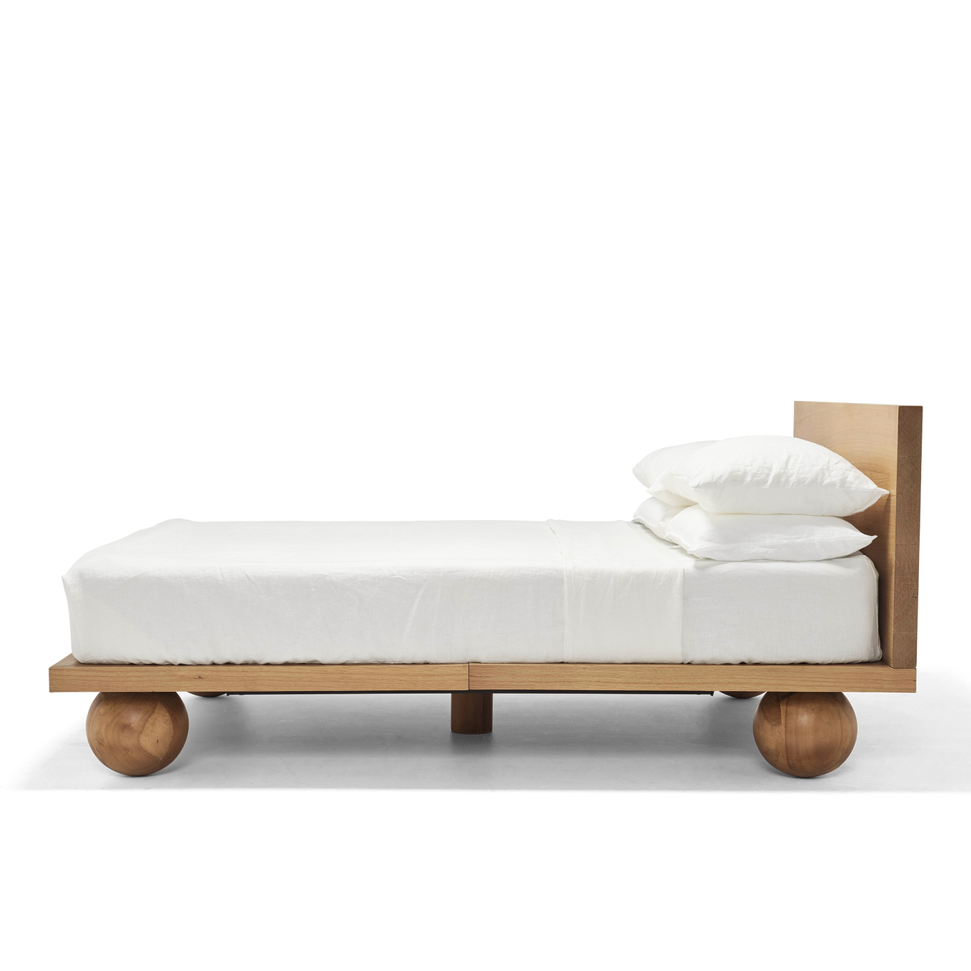 Yoko Queen Bed - [ Oak ]