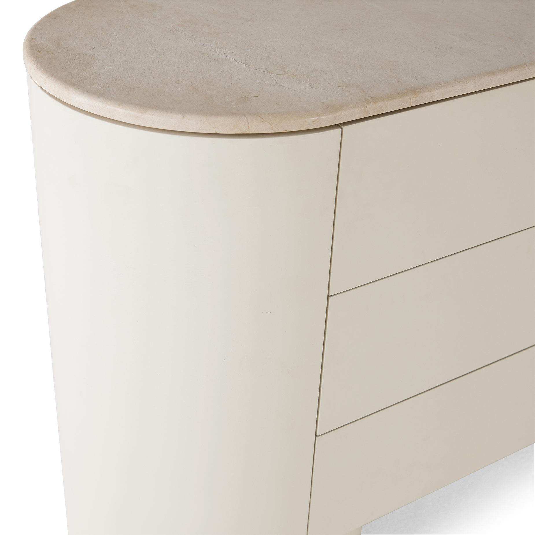 Fin 6 Drawer Dresser - [ Tofu & Marble Cosmos Crema ]