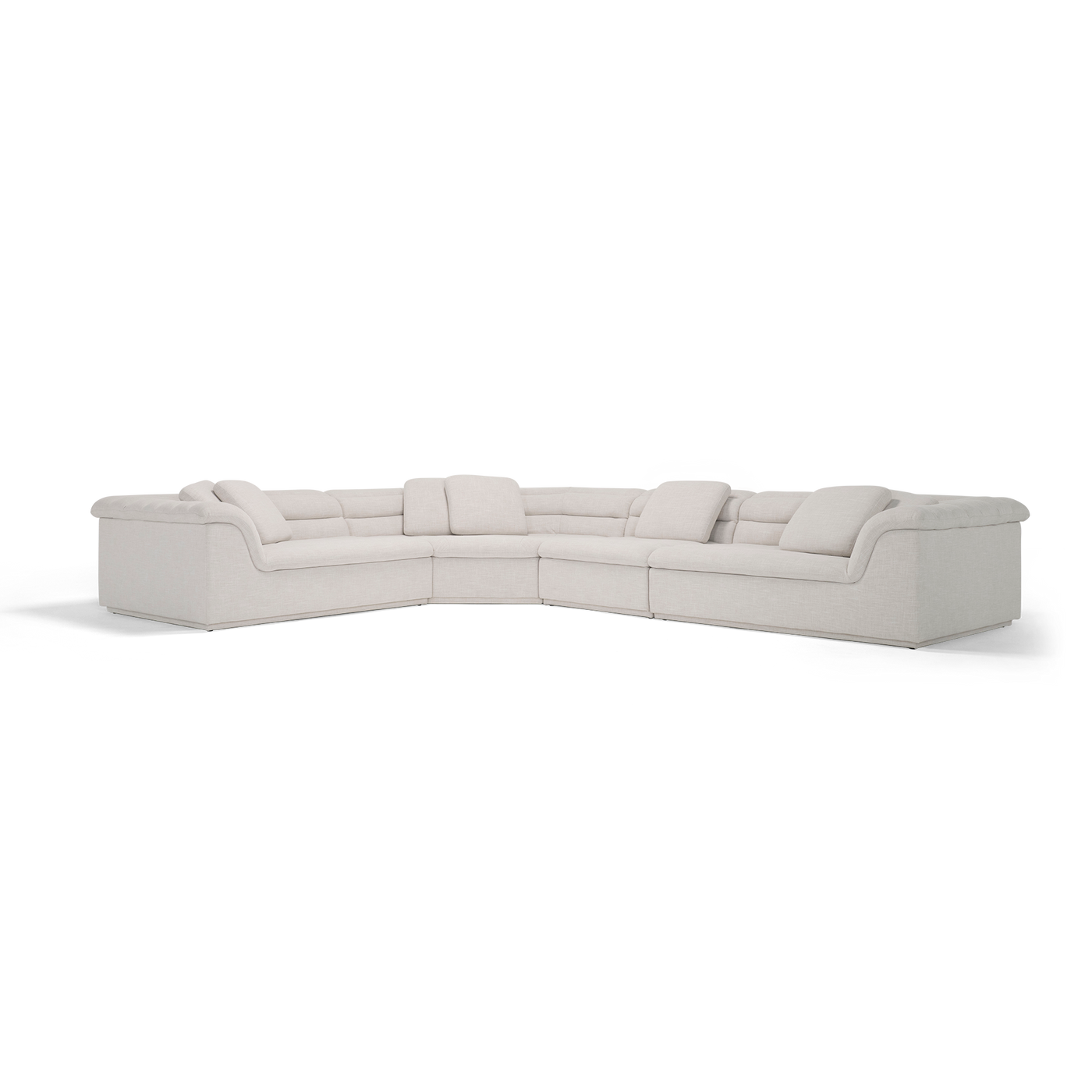 Float 4 Piece Modular Sofa - [ Byron Oyster ]