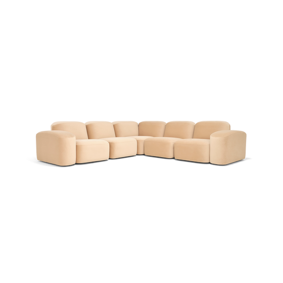 Muse 5 Piece Modular Sofa - [ Malibu Dune ]