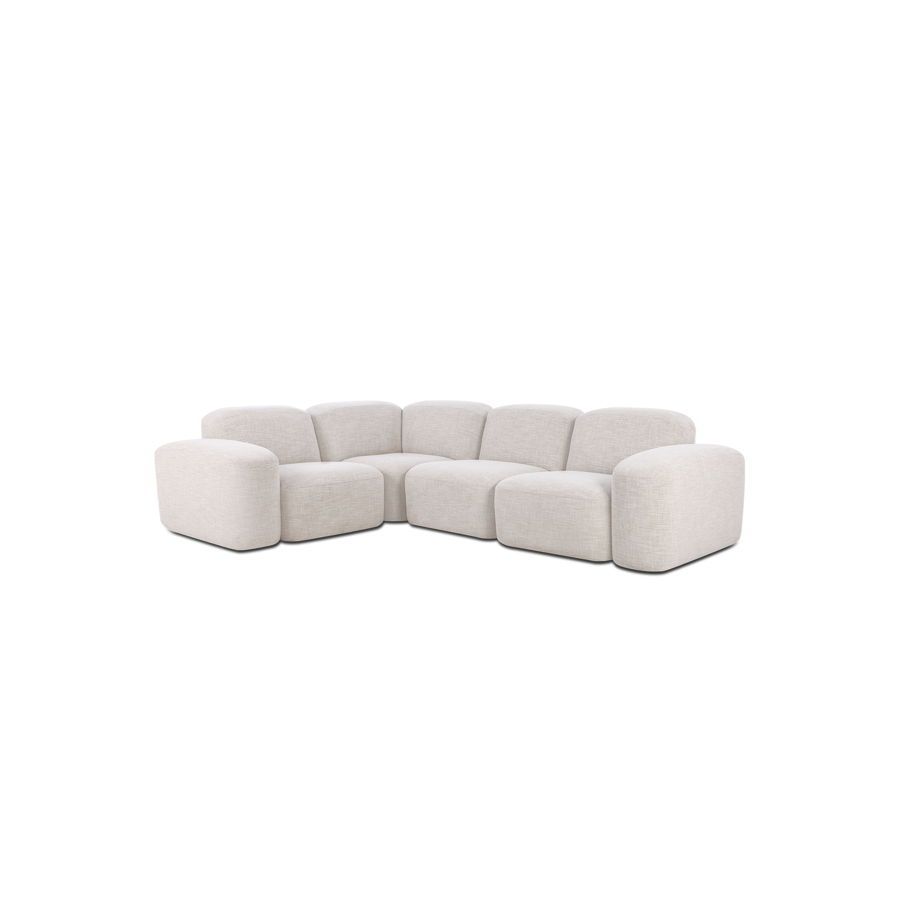 Muse 4 Piece Modular Sofa - [ Byron Oyster ]