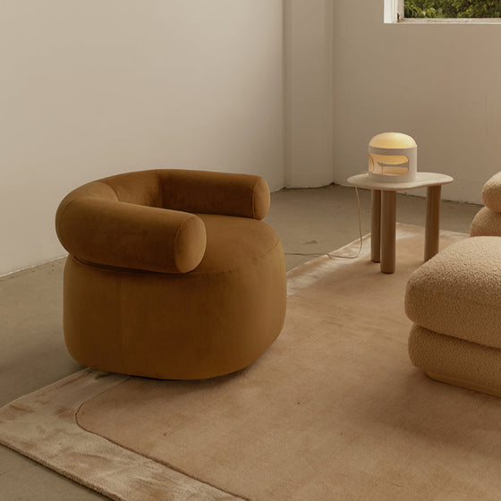 Huggy Swivel Armchair - [ Malibu Cognac ]