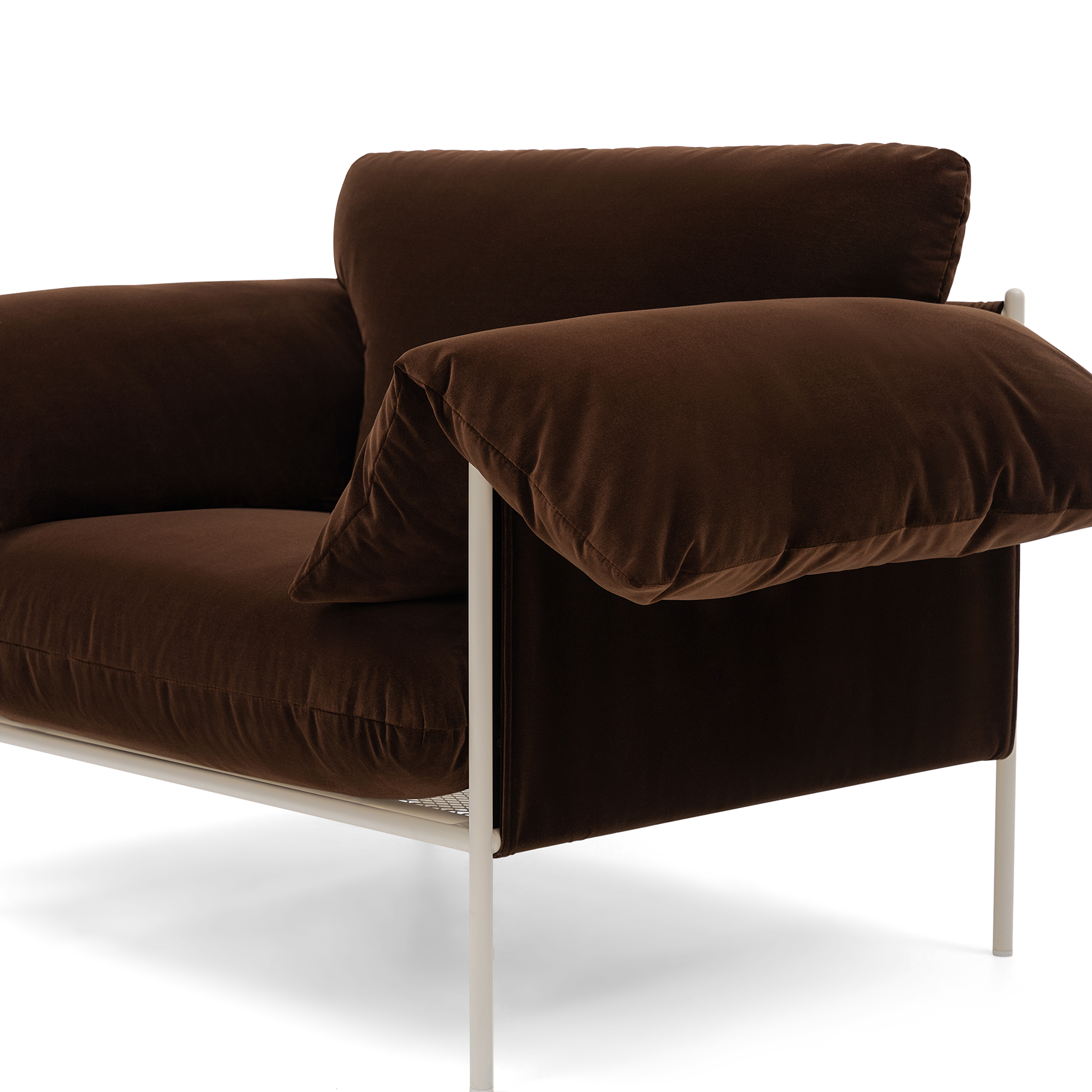 ELLISON STUDIOS. Alva Armchair in brown avalon piccolo.