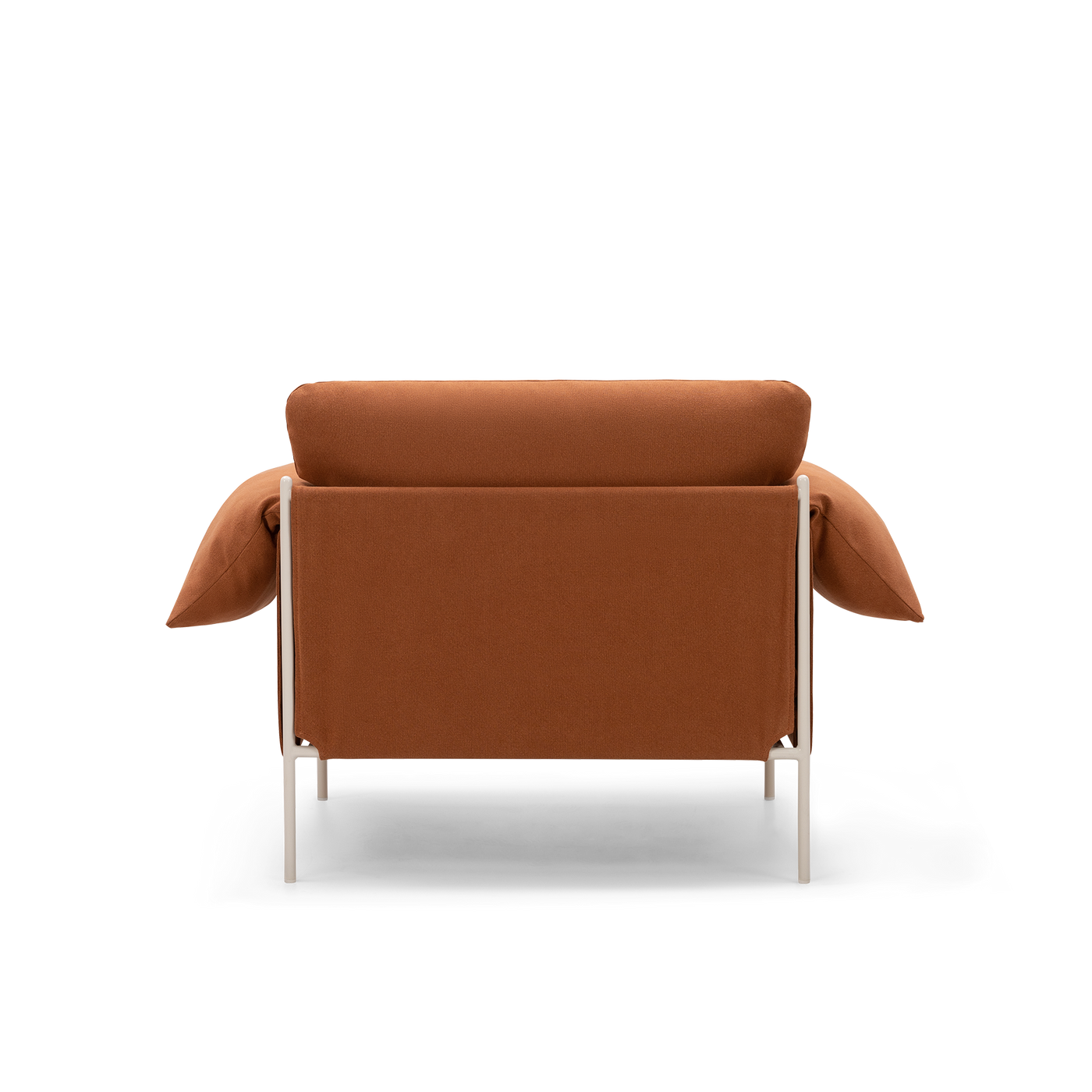 ELLISON STUDIOS. Alva armchair in rust cabarita hazel.