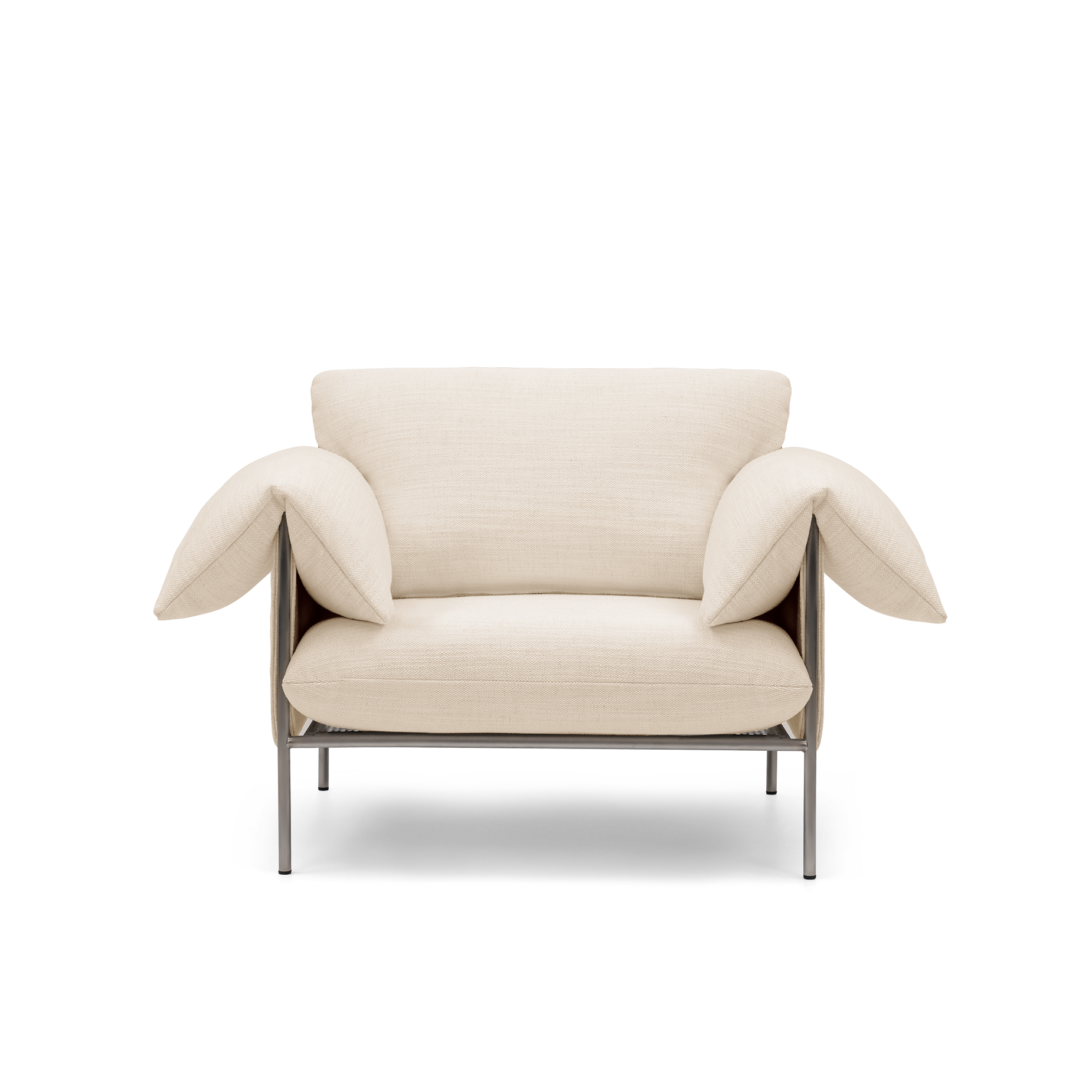 ELLISON STUDIOS. Alva Armchair in white hyams sable.