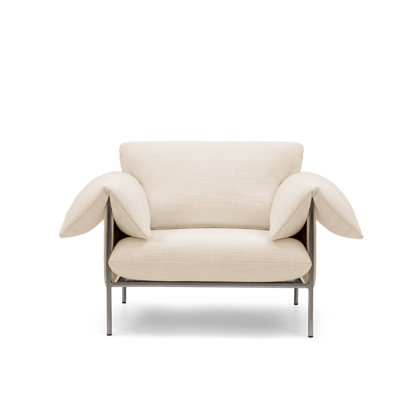 ELLISON STUDIOS. Alva Armchair in white hyams sable.