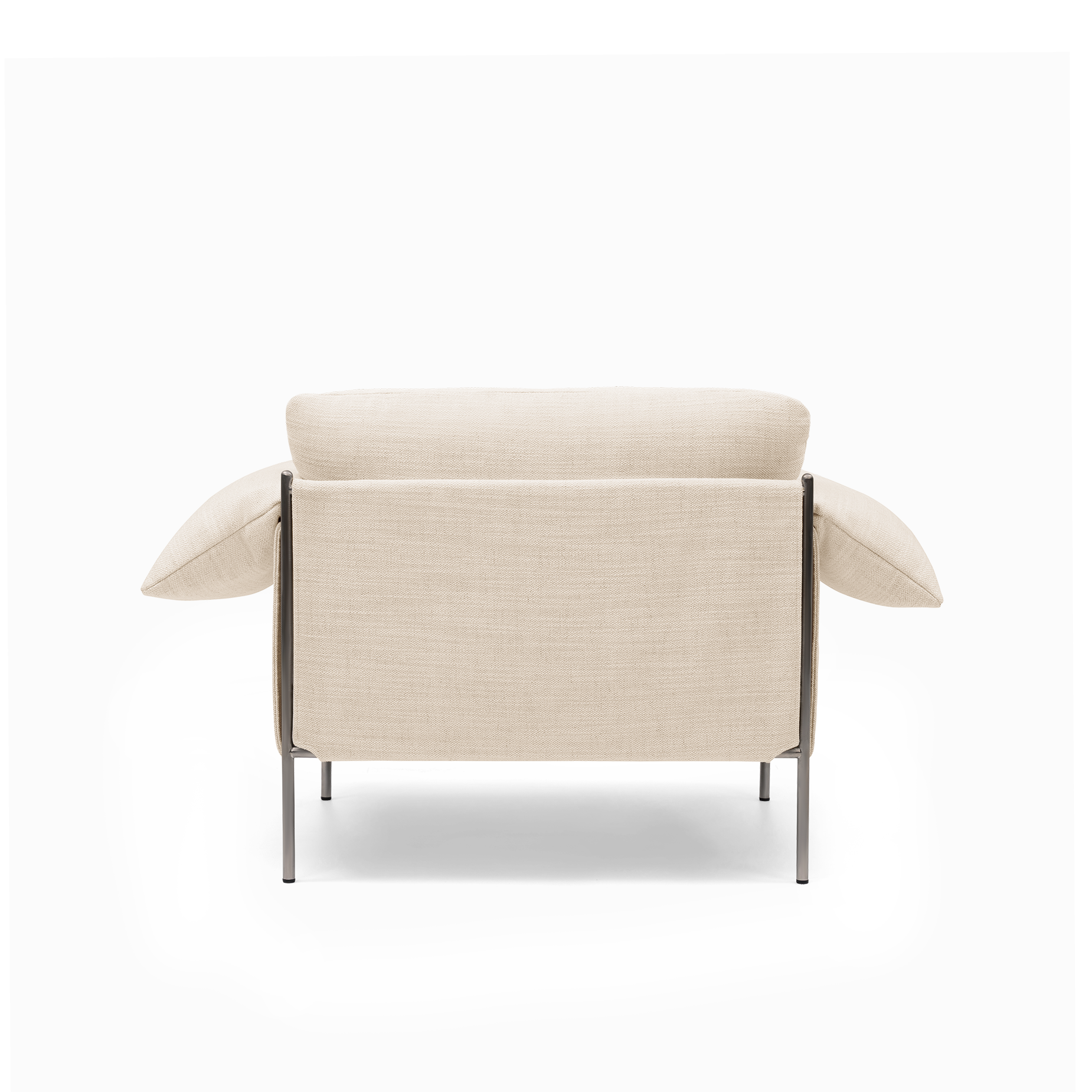 ELLISON STUDIOS. Alva Armchair in white hyams sable.