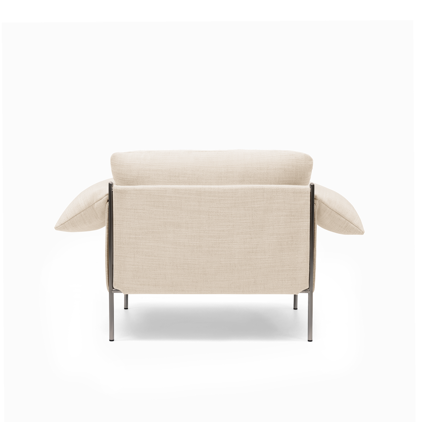 ELLISON STUDIOS. Alva Armchair in white hyams sable.