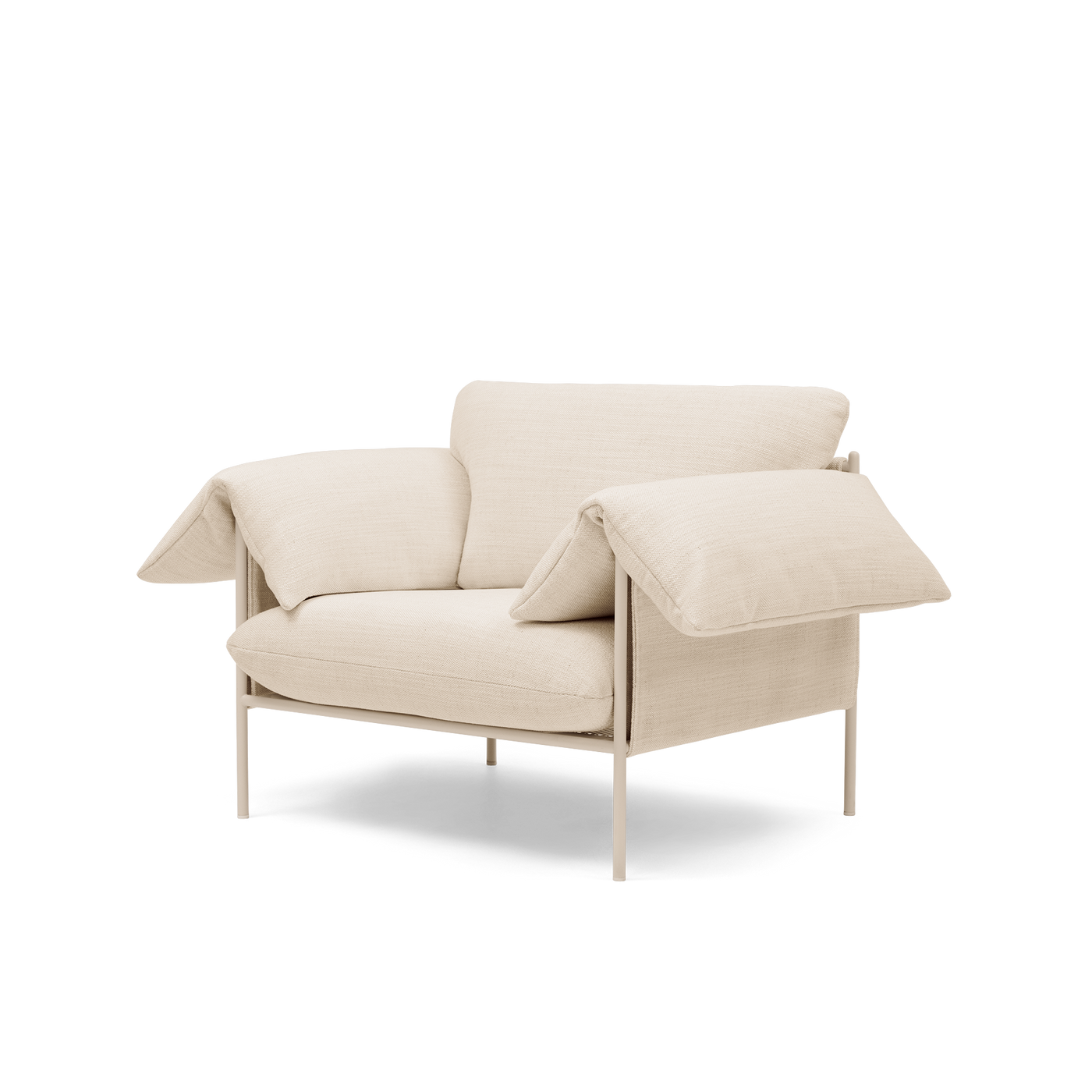 ELLISON STUDIOS. Alva Armchair in white hyams sable.