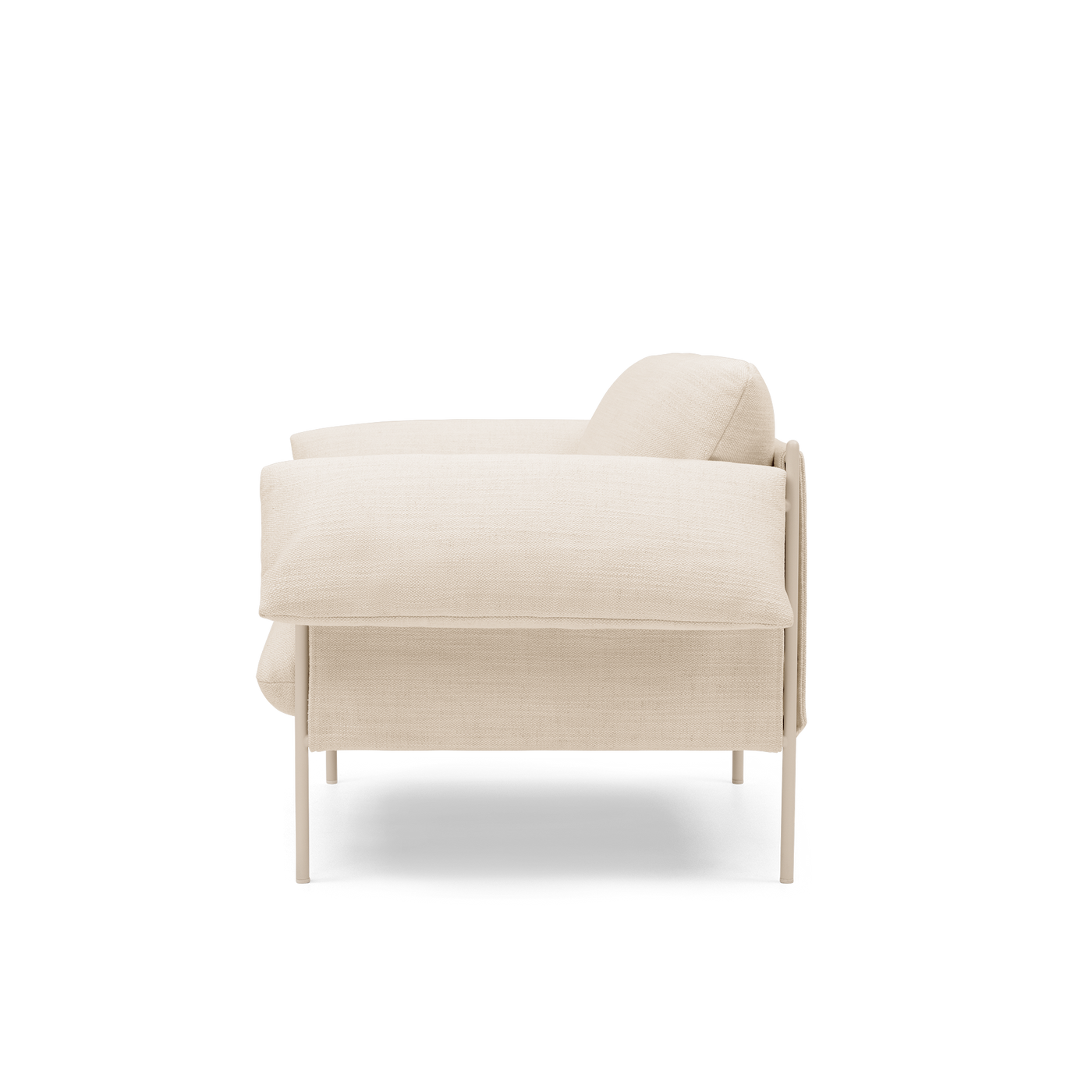 ELLISON STUDIOS. Alva Armchair in white hyams sable.