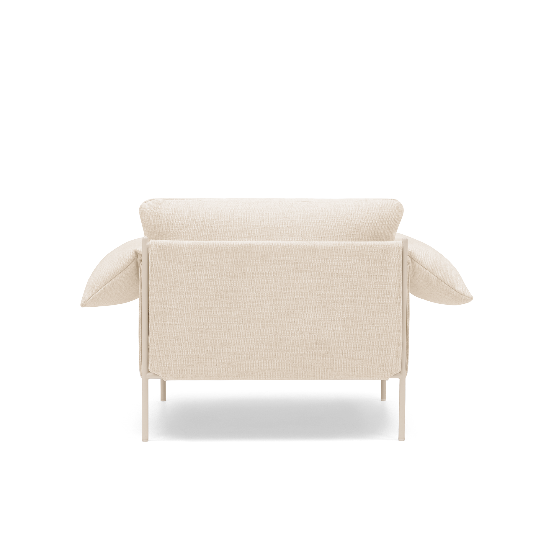 ELLISON STUDIOS. Alva Armchair in white hyams sable.