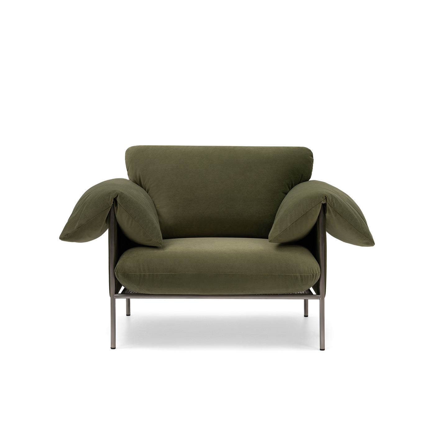 ELLISON STUDIOS. Alva Armchair in green malibu matcha.