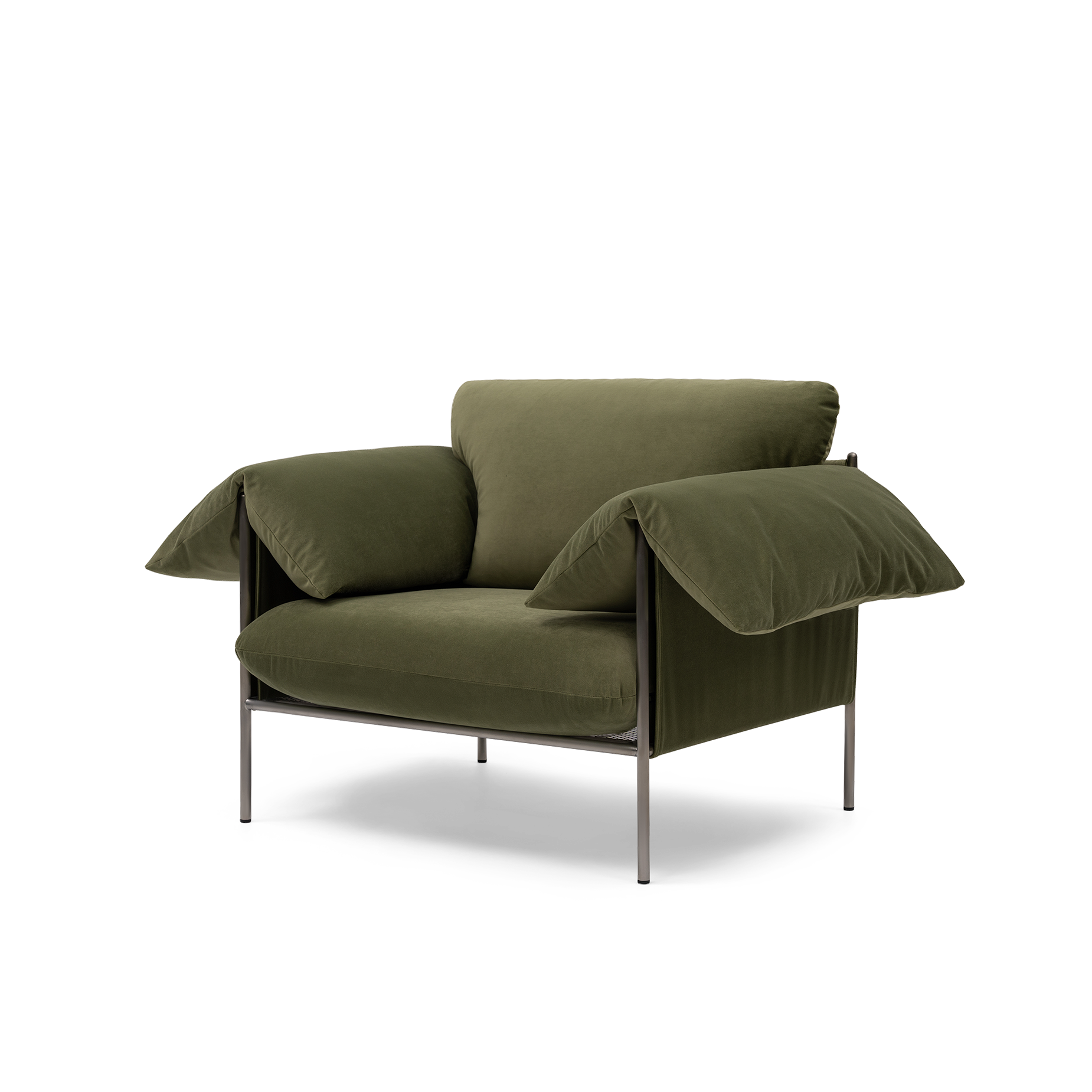 ELLISON STUDIOS. Alva Armchair in green malibu matcha.