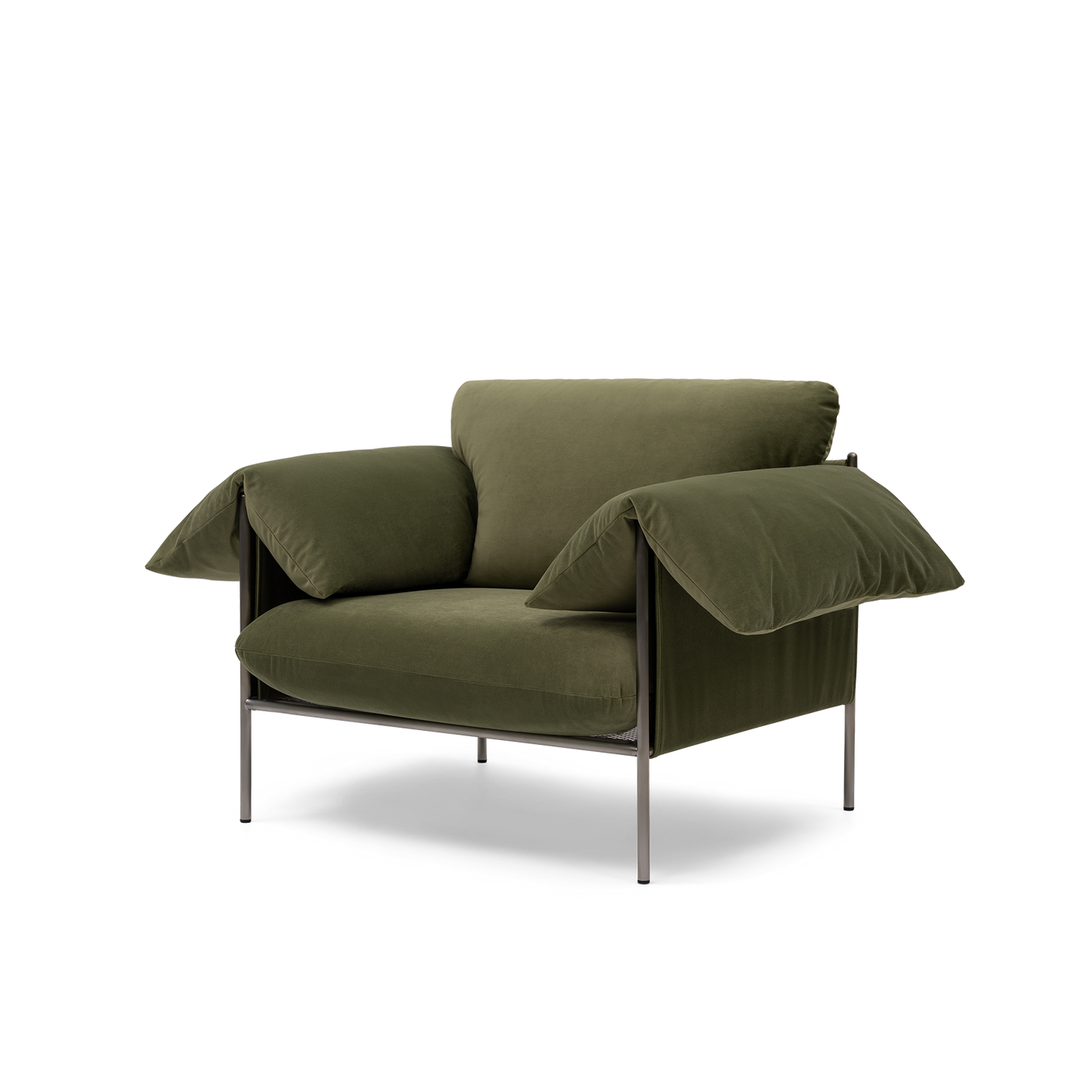 ELLISON STUDIOS. Alva Armchair in green malibu matcha.