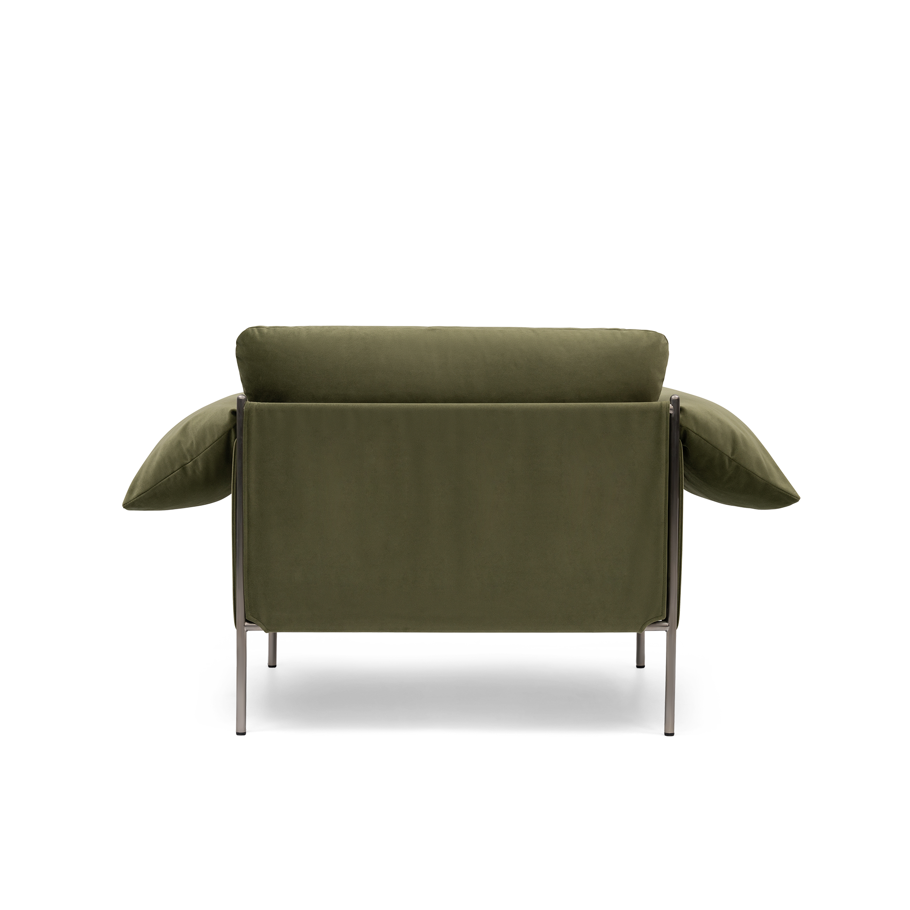 ELLISON STUDIOS. Alva Armchair in green malibu matcha.