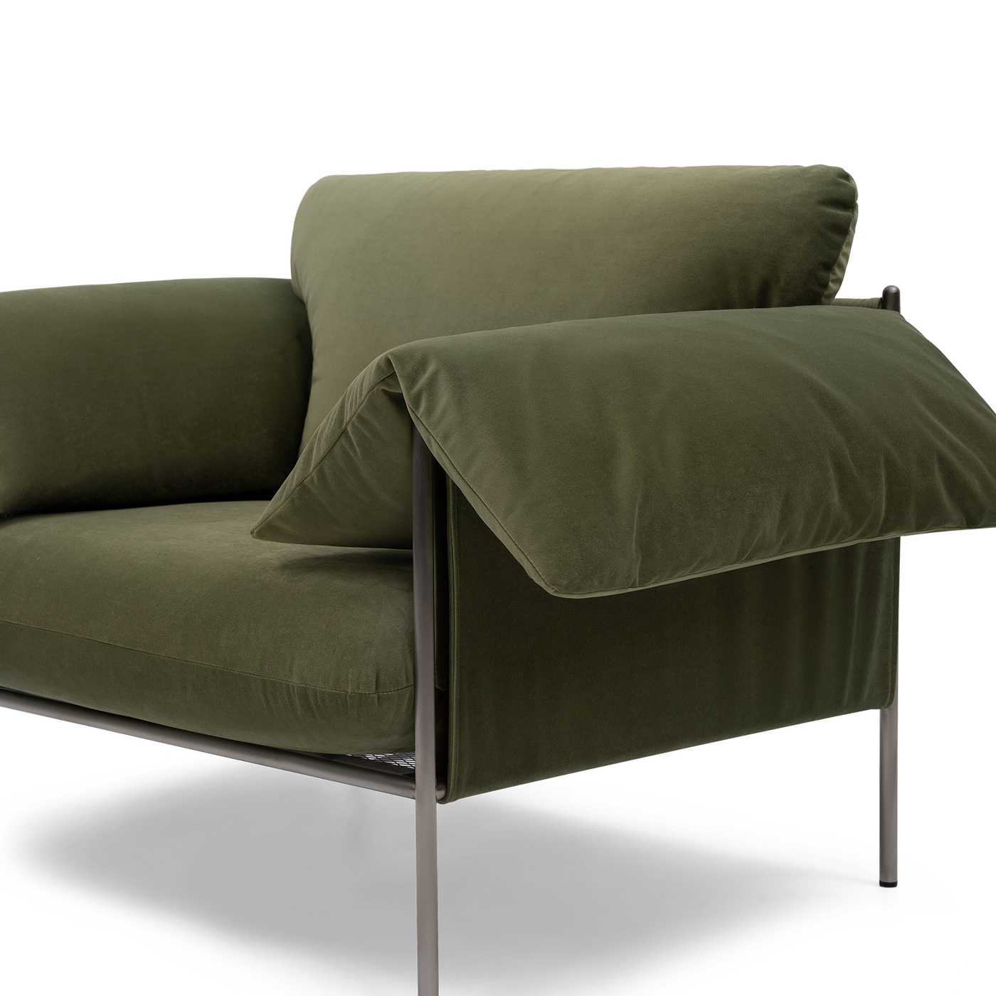 ELLISON STUDIOS. Alva Armchair in green malibu matcha.