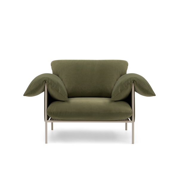 Alva Nougat Frame Armchair - Malibu Matcha | ELLISON STUDIOS.