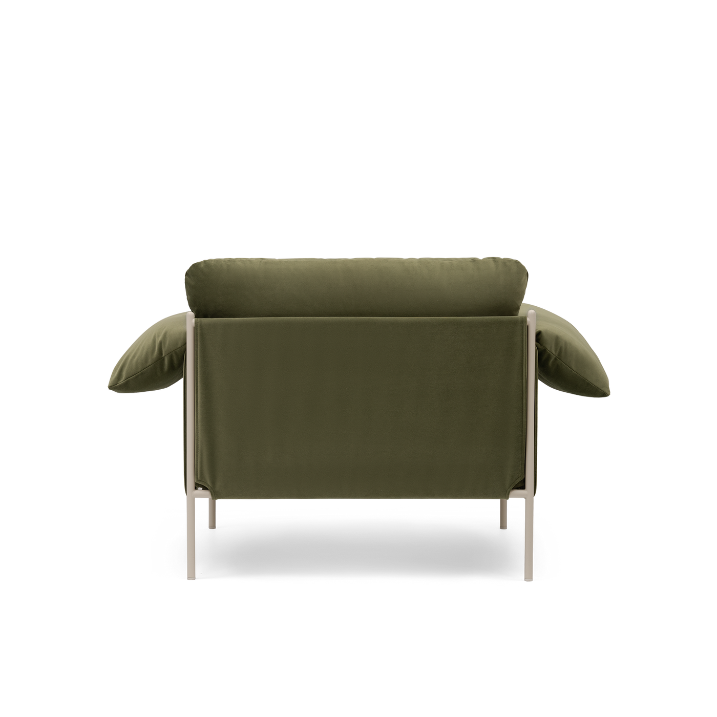 ELLISON STUDIOS. Alva armchair in green malibu matcha.