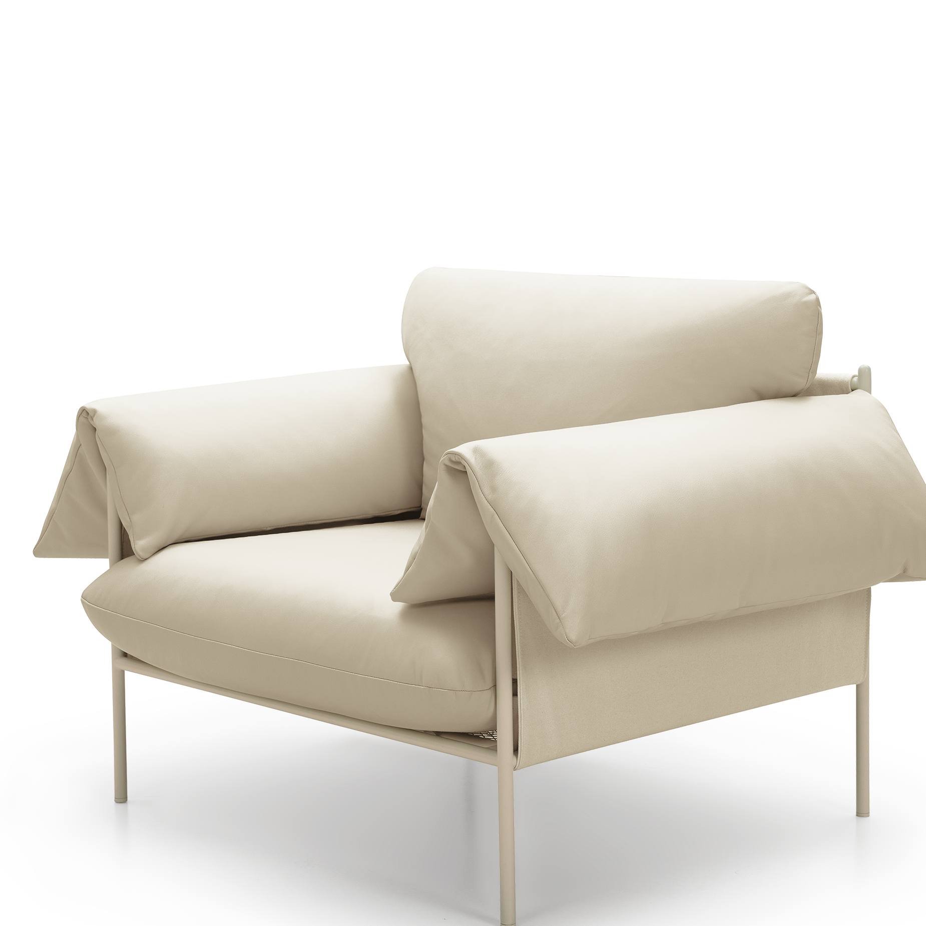 Alva Nougat Frame Armchair - [ Simpson Cream ]