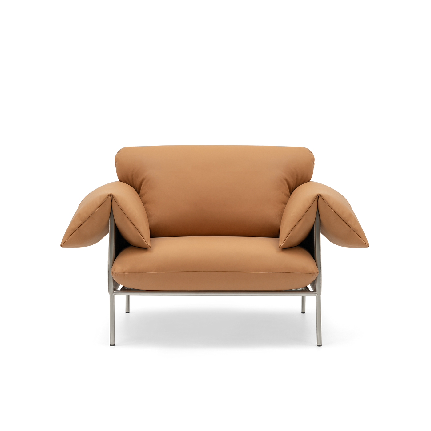 ELLISON STUDIOS. Alva Armchair in leather simpson tan.
