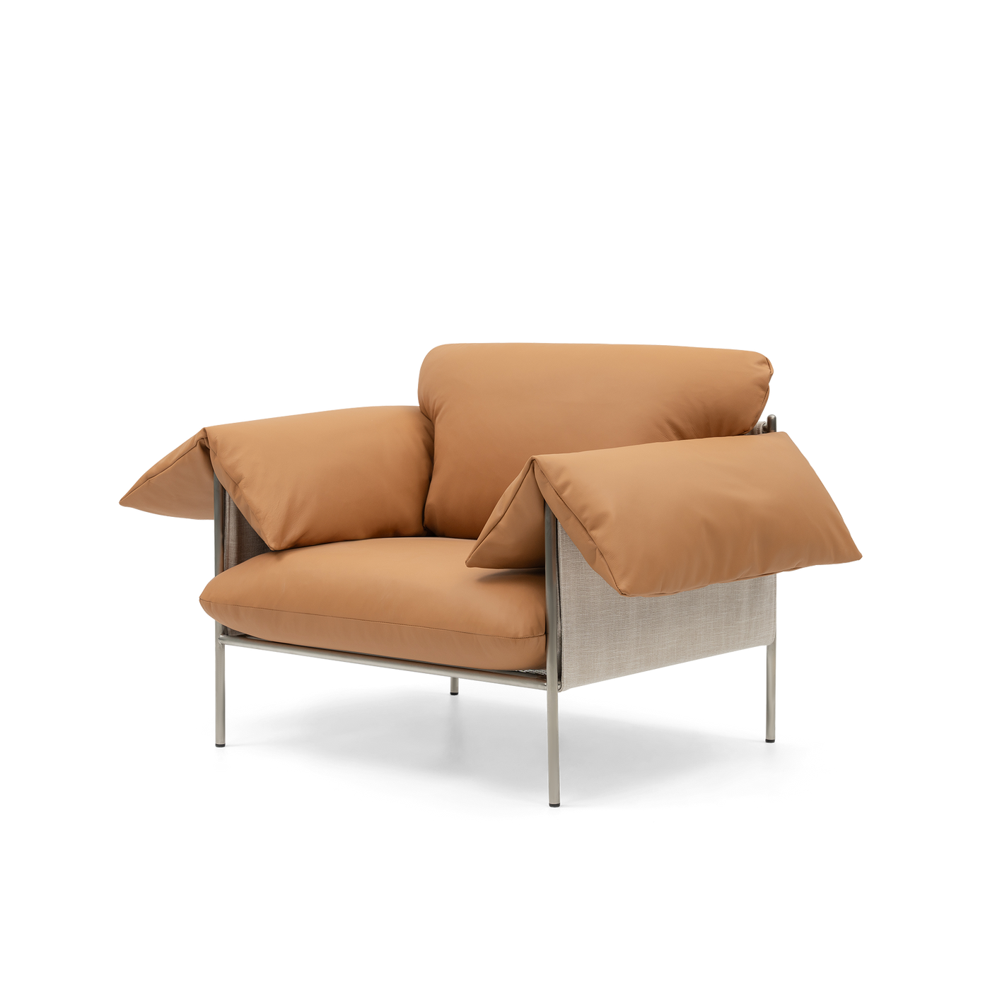 ELLISON STUDIOS. Alva Armchair in leather simpson tan.