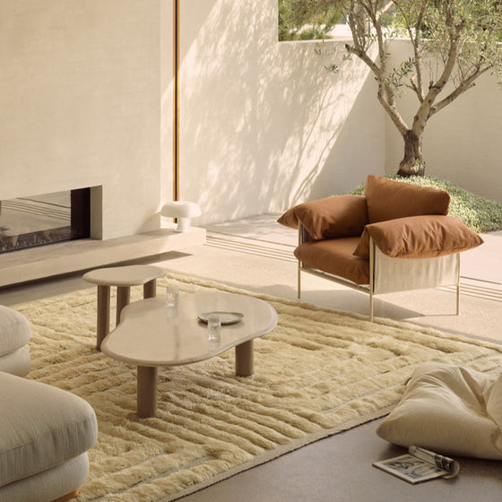 Alva Nougat Frame Armchair - [ Simpson Tan ]