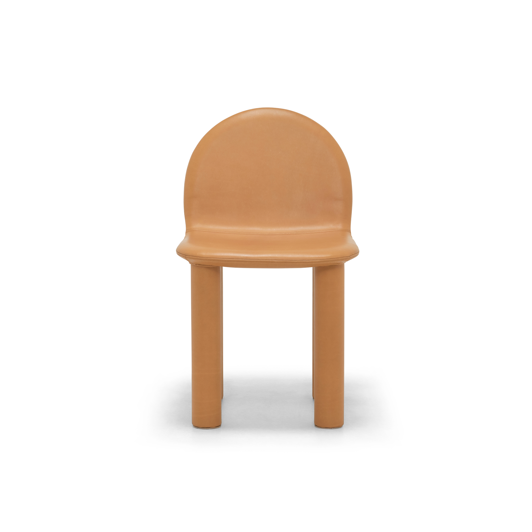 ELLISON STUDIOS. Arch Dining Chair in simpson tan leather