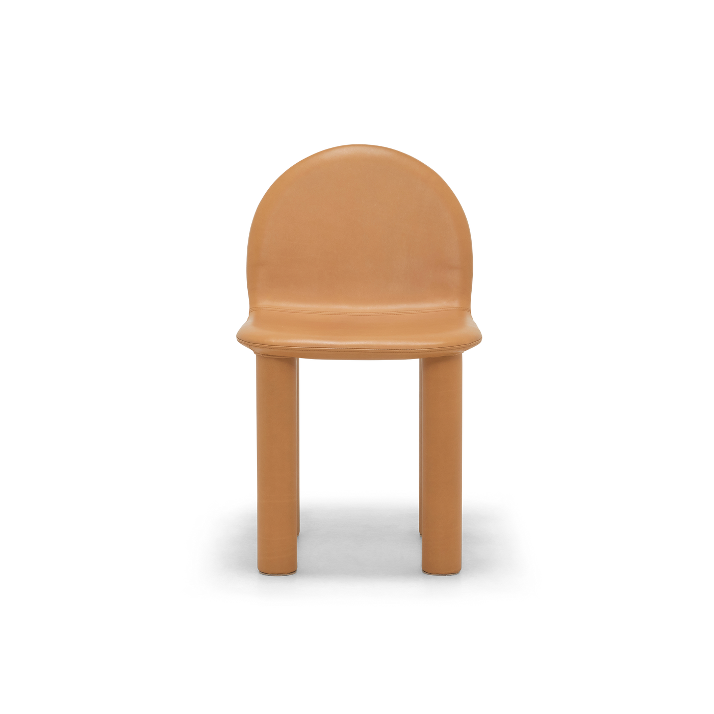 ELLISON STUDIOS. Arch Dining Chair in simpson tan leather