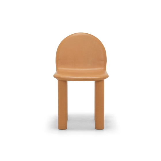 ELLISON STUDIOS. Arch Dining Chair in simpson tan leather