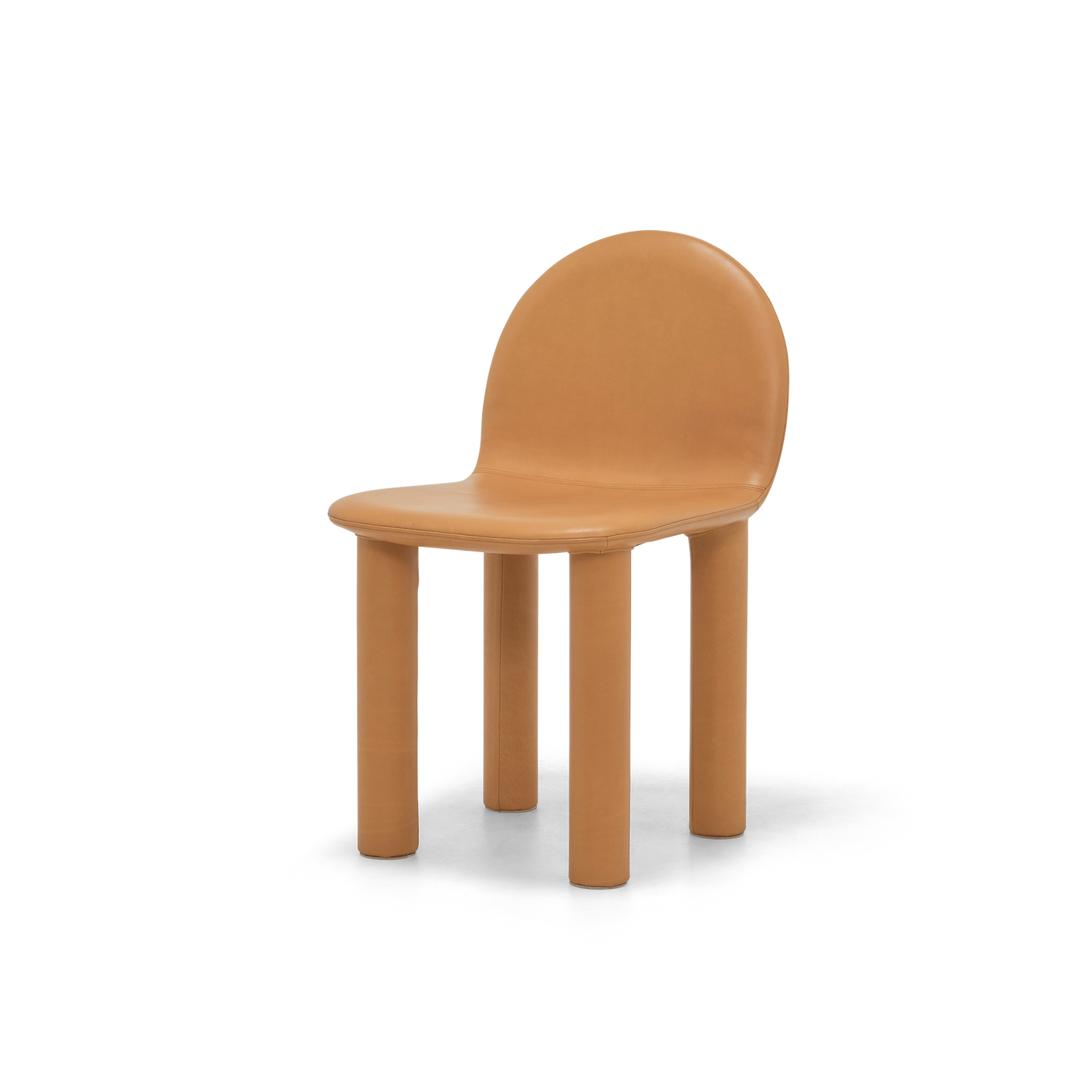 ELLISON STUDIOS. Arch Dining Chair in simpson tan leather