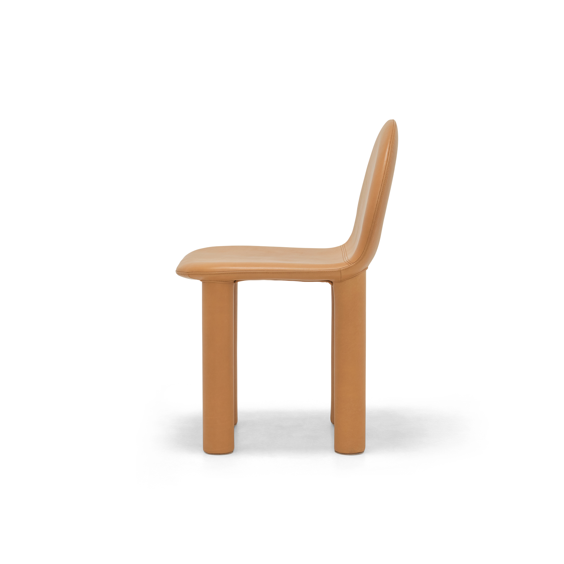 ELLISON STUDIOS. Arch Dining Chair in simpson tan leather