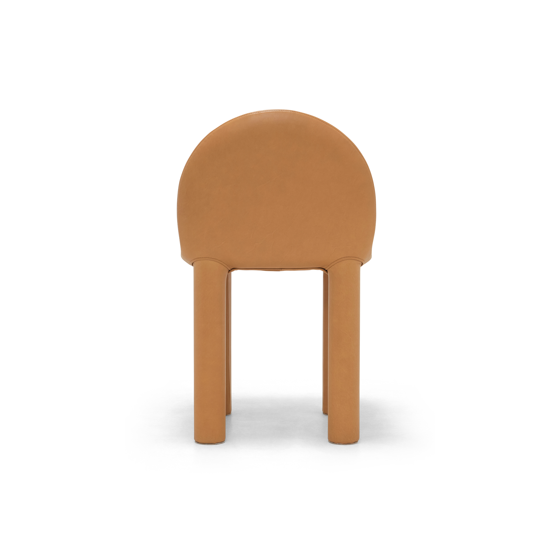 ELLISON STUDIOS. Arch Dining Chair in simpson tan leather