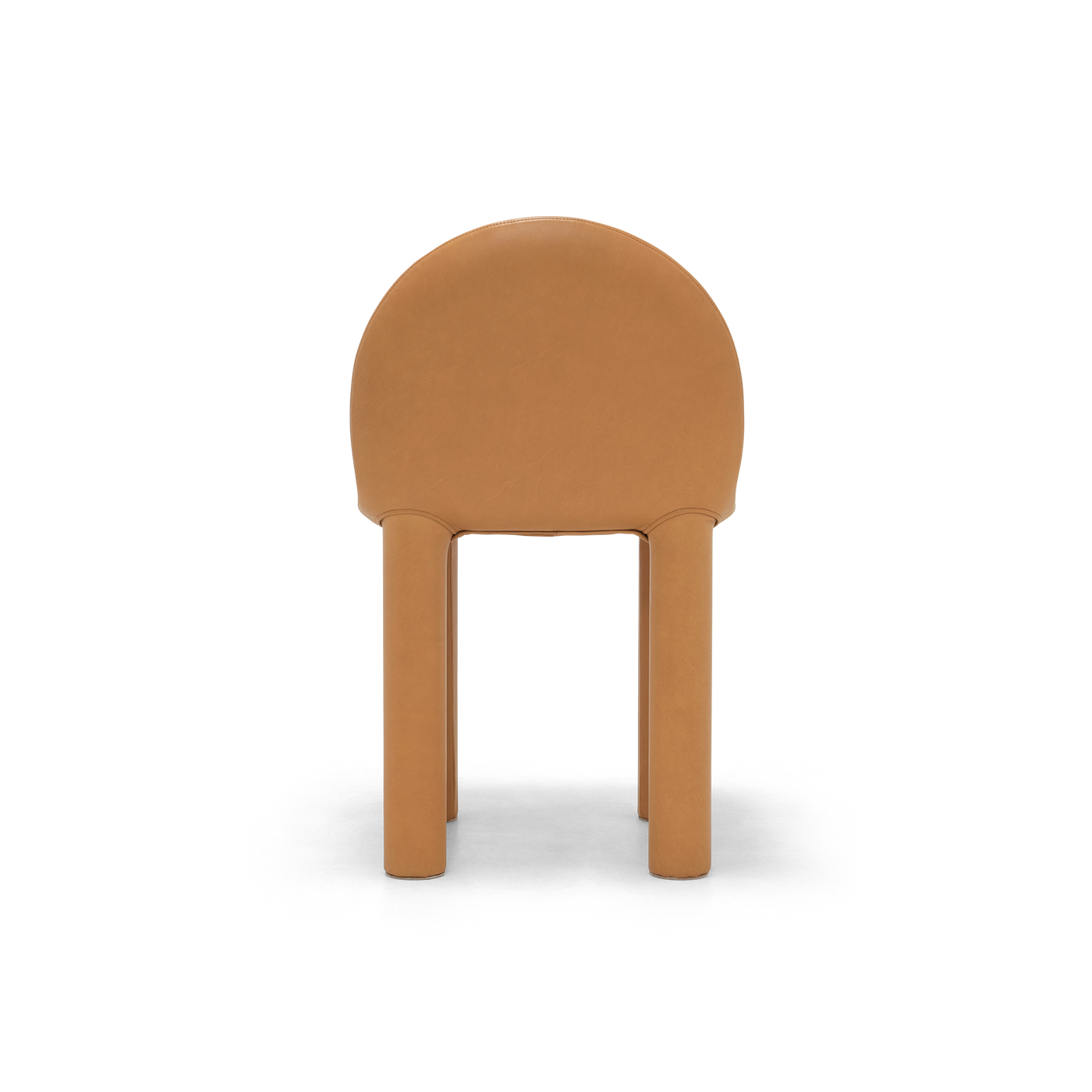 ELLISON STUDIOS. Arch Dining Chair in simpson tan leather