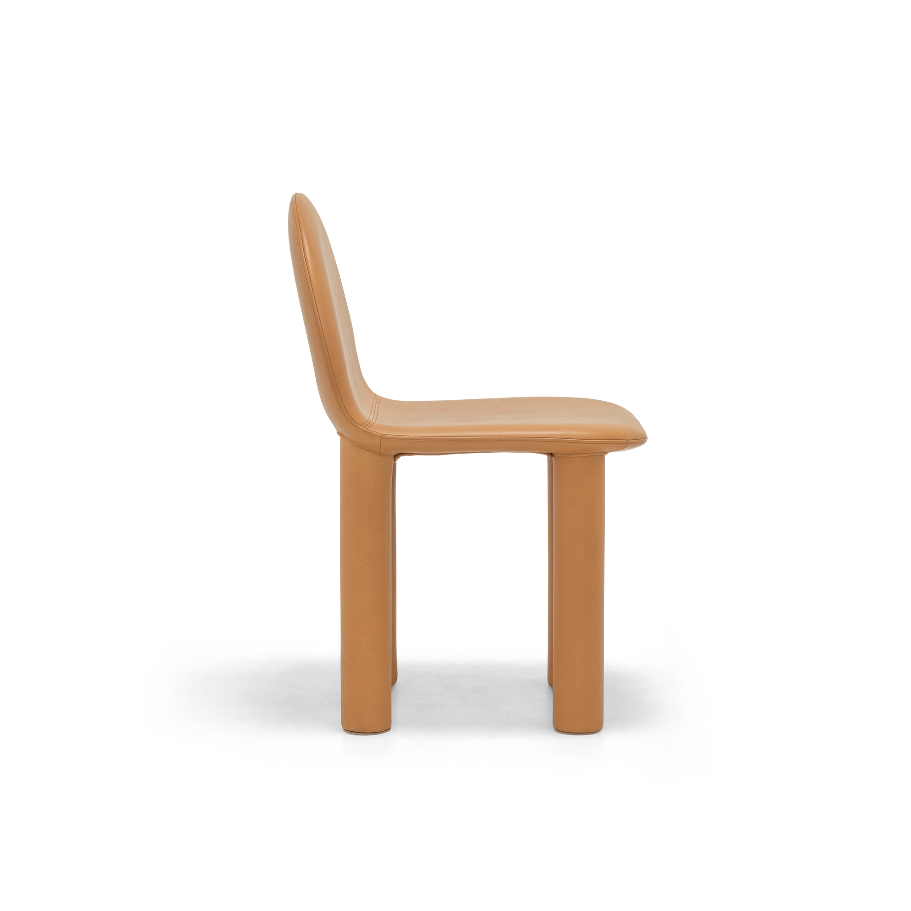 ELLISON STUDIOS. Arch Dining Chair in simpson tan leather