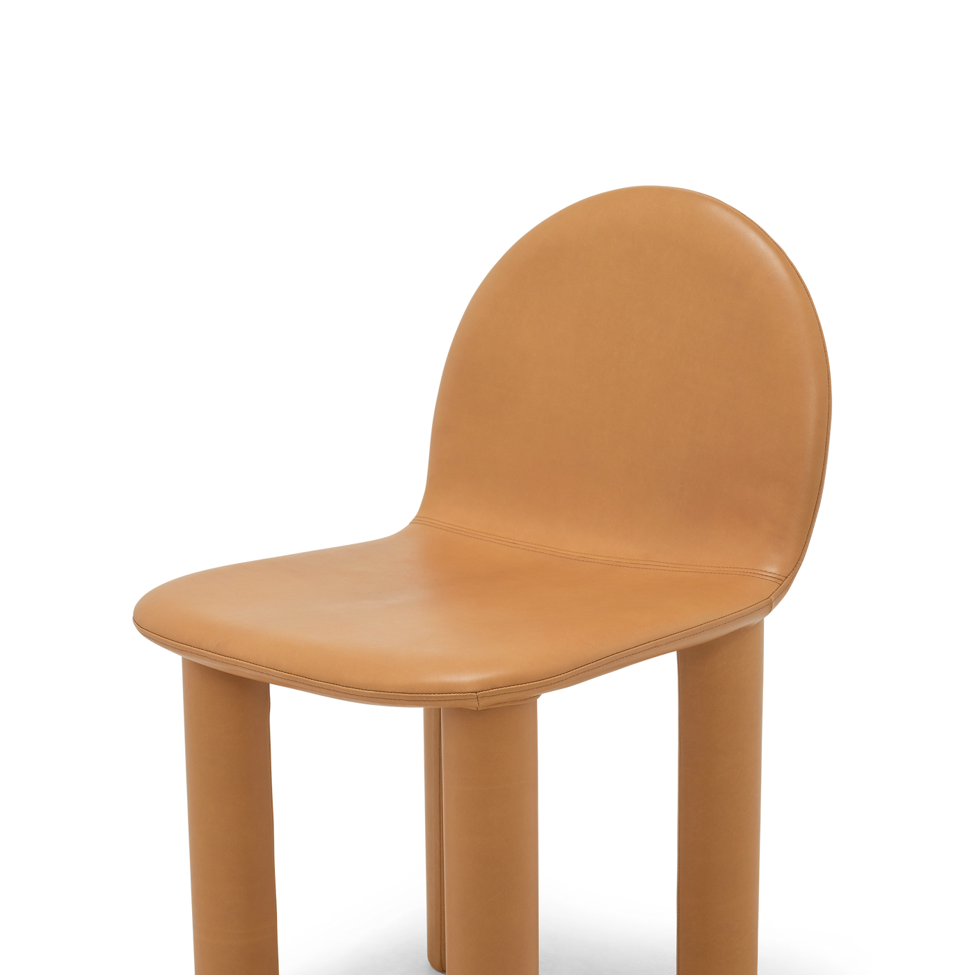 ELLISON STUDIOS. Arch Dining Chair in simpson tan leather