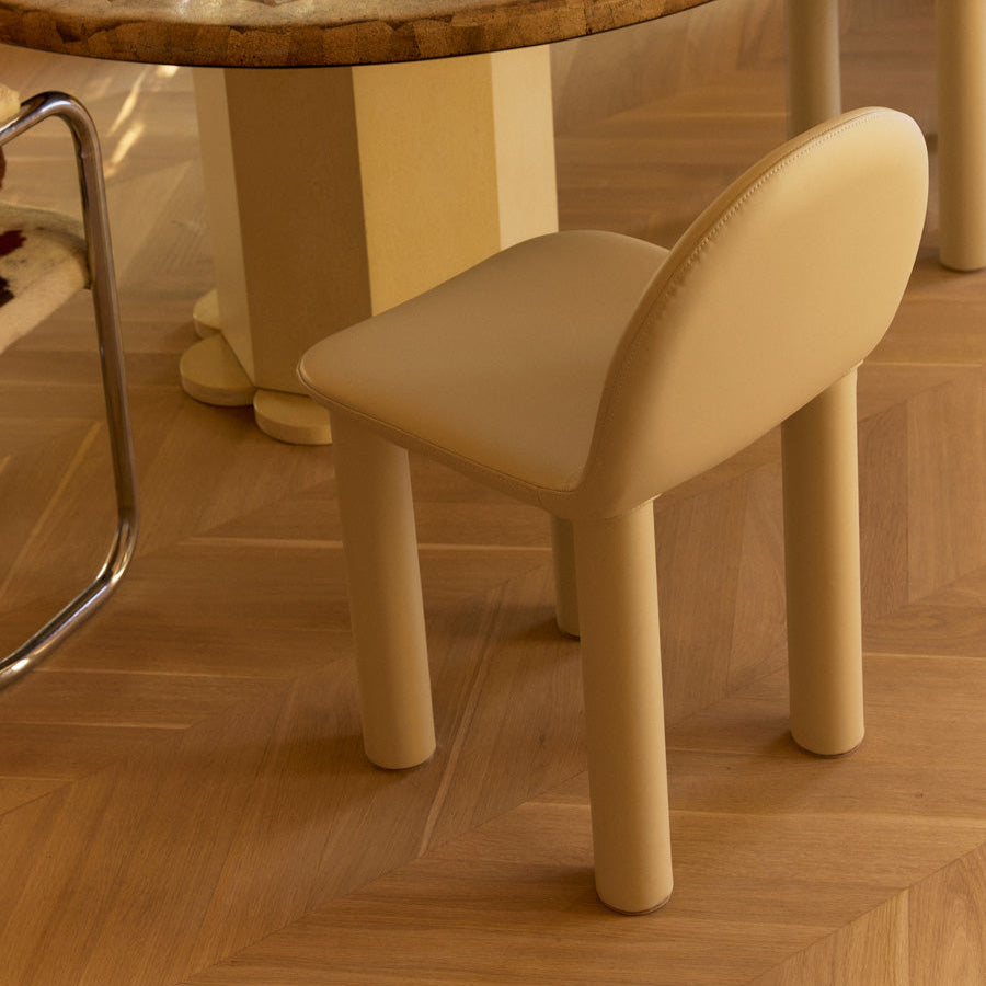 Arch Leather Dining Chair - [ Simpson Cream ]