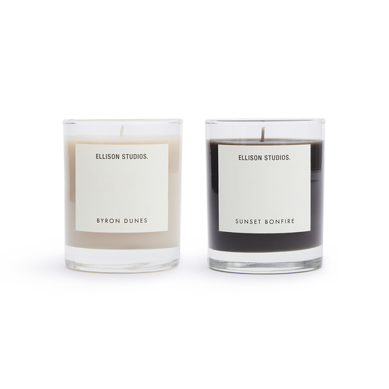 Scented Candle Set Of Two Byron Dunes & Sunset Bonfire