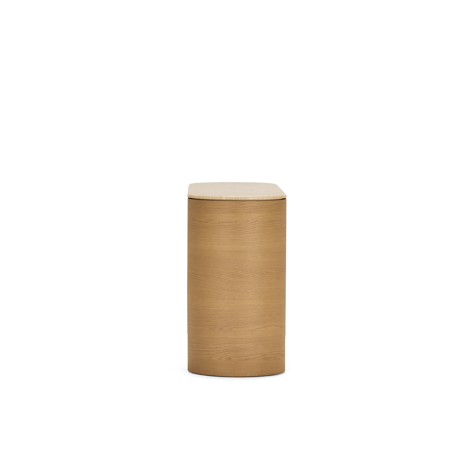 Fin 6 Drawer Dresser - [ Oak & Travertine ]