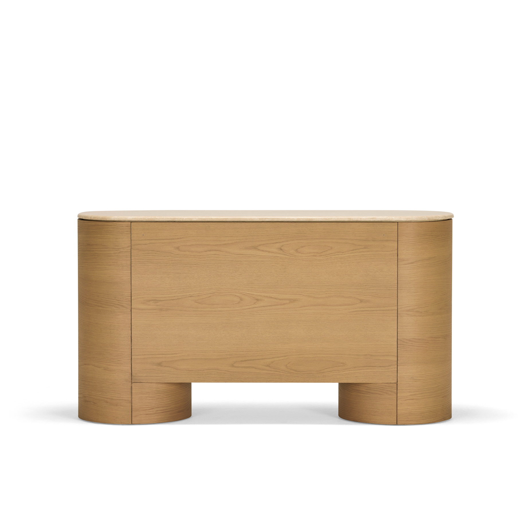 Fin 6 Drawer Dresser - [ Oak & Travertine ]