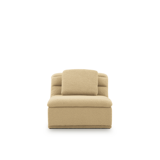 Float 1.5 Seat Armless Modular Piece - [ Airlie Camel ]