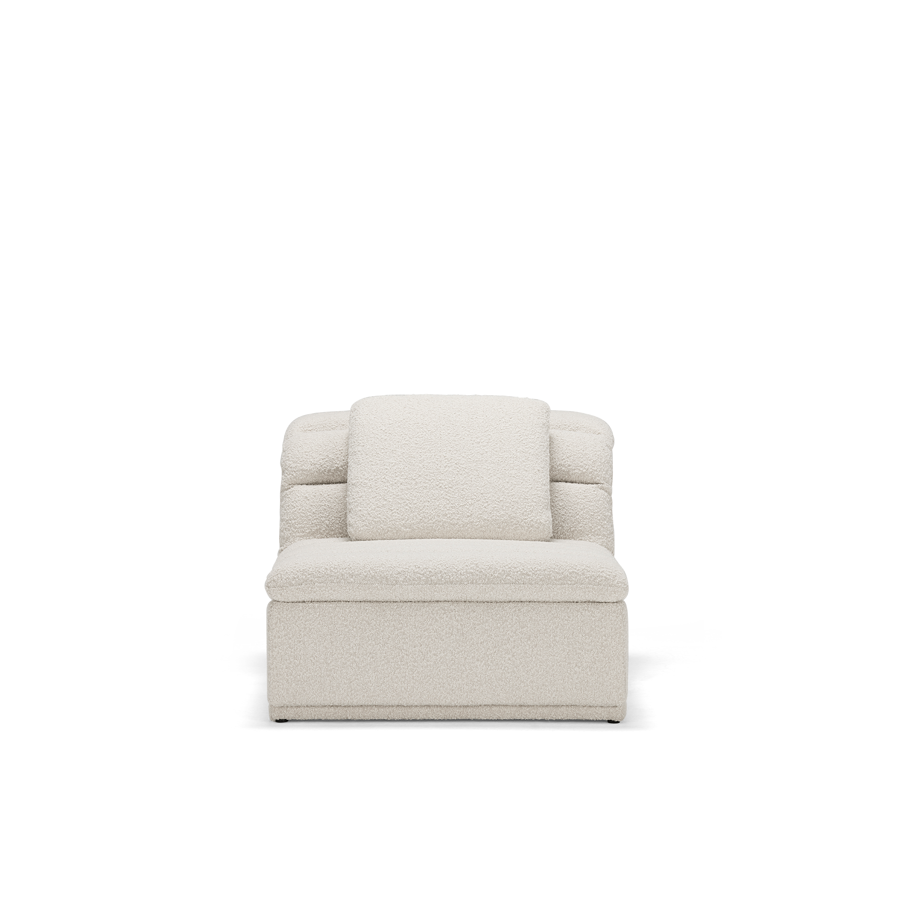 Float 1.5 Seat Armless Modular Piece - [ Bronte La Creme ]